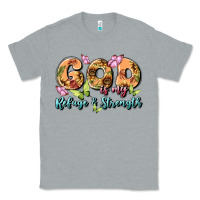 Heather Grey god is my refuge and strength Classic Tee - MaliasSmallBusiness