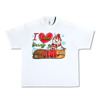 White i love being a gigi Urban Heavy Tee - MaliasSmallBusiness