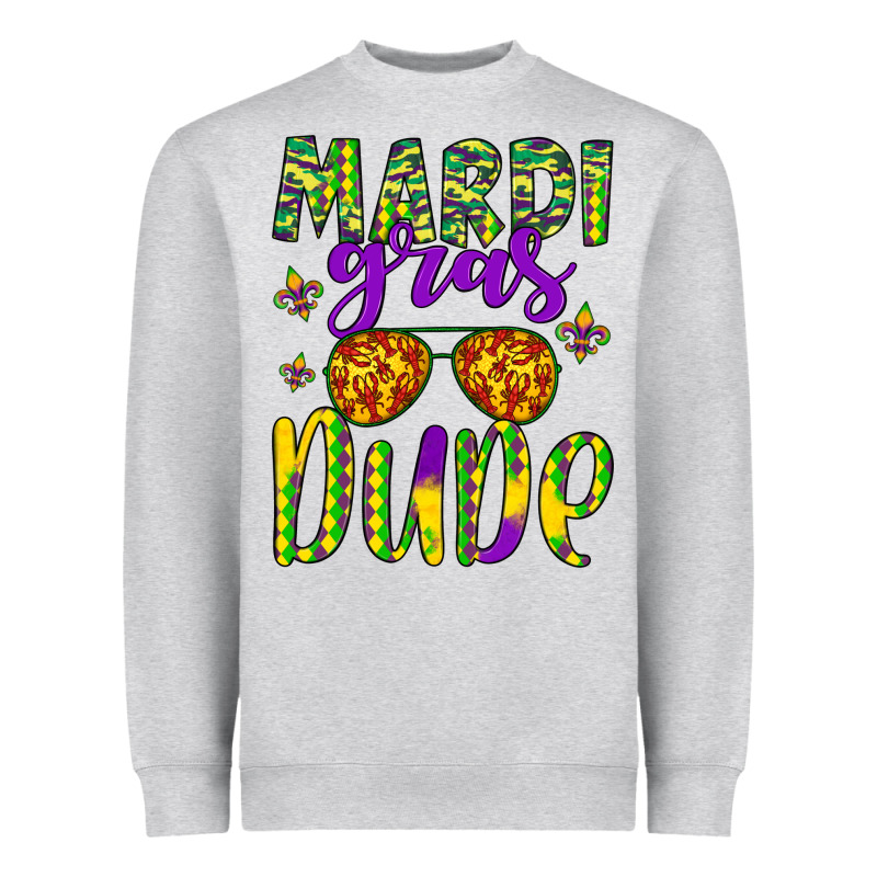 Mardi Gras Dude Heavyweight Sweatshirt by Artiststas | Teevron