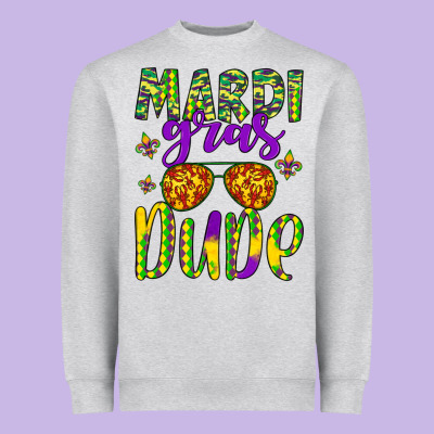 Mardi Gras Dude Heavyweight Sweatshirt Designed By Artiststas