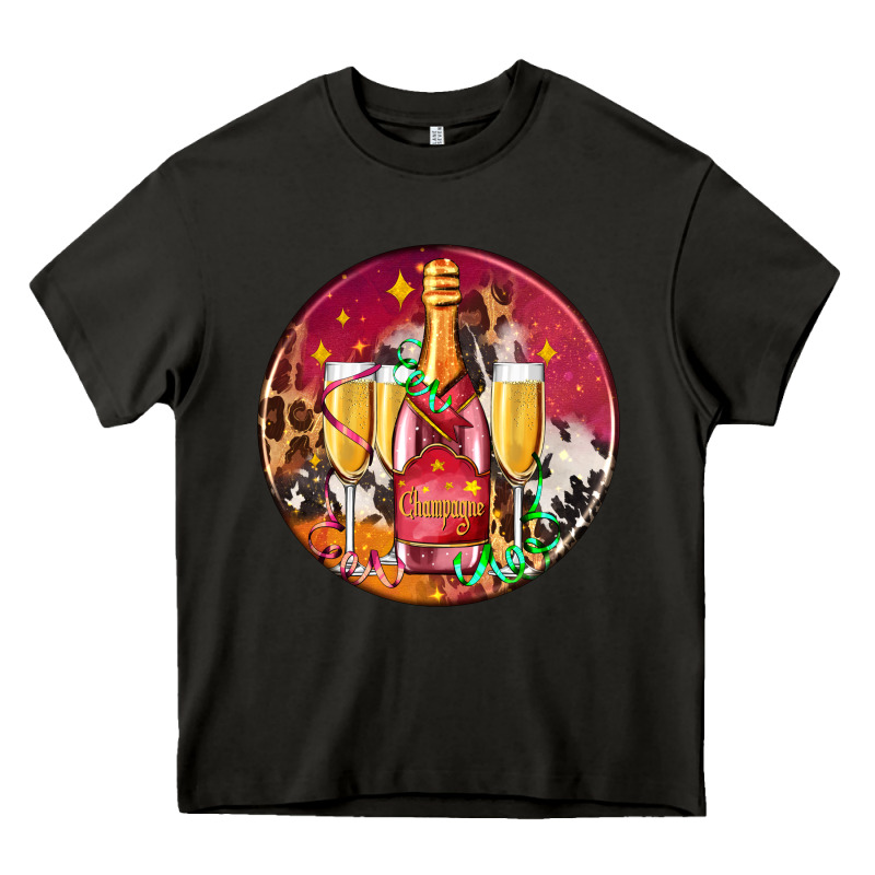 Christmas Champagne Bottle And Champagne's Heavy Core Tee by AdoDesignShop | Teevron