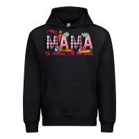 Black This Mama Is Chilling With Her Peeps Urban Hoodie - CowhideDigitalArt