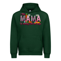 Forest Green This Mama Is Chilling With Her Peeps Urban Hoodie - CowhideDigitalArt