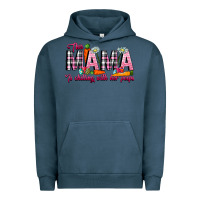 Pigment Midnight Navy This Mama Is Chilling With Her Peeps Urban Hoodie - CowhideDigitalArt