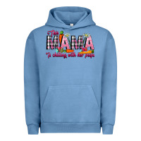 Pigment Pebble Blue This Mama Is Chilling With Her Peeps Urban Hoodie - CowhideDigitalArt