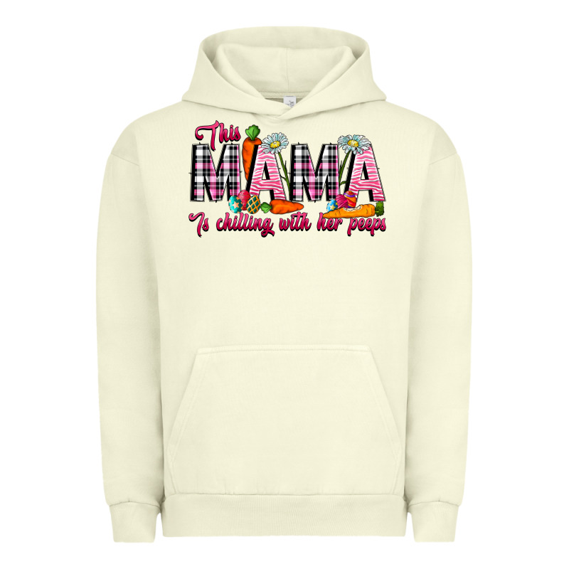 This Mama Is Chilling With Her Peeps Urban Hoodie by CowhideDigitalArt | Teevron