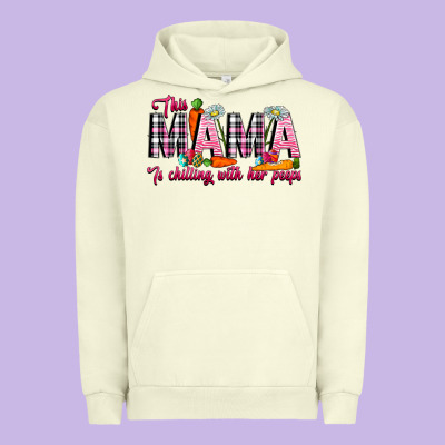 This Mama Is Chilling With Her Peeps Urban Hoodie Designed By Cowhidedigitalart