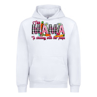 White This Mama Is Chilling With Her Peeps Urban Hoodie - CowhideDigitalArt