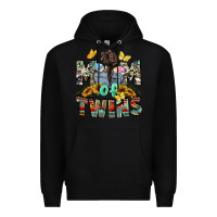 Black Mom of twins Mother's Day Premium Hoodie - CowGirlArtShop