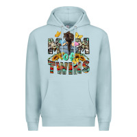 Blue Mist Mom of twins Mother's Day Premium Hoodie - CowGirlArtShop