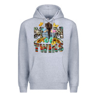 Heather Grey Mom of twins Mother's Day Premium Hoodie - CowGirlArtShop