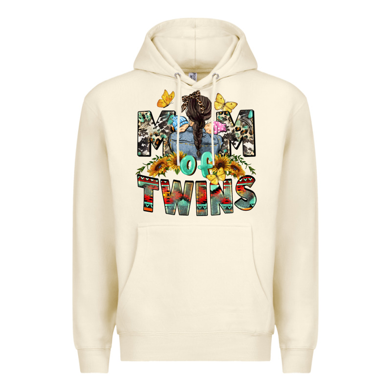 Mom Of Twins Mother's Day Premium Hoodie by CowGirlArtShop | Teevron