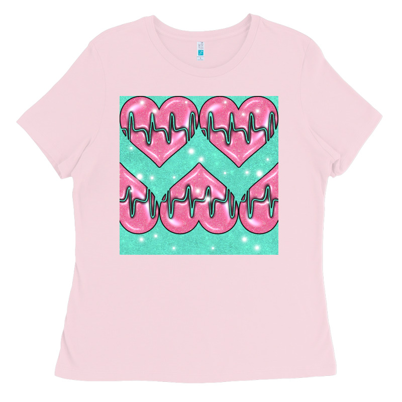 Nursing Heart Seamless Pattern Ladies Tee by BundleAndBundleShop | Teevron