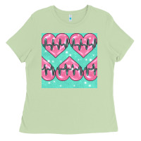 Matcha Nursing Heart Seamless Pattern Ladies Tee - BundleAndBundleShop