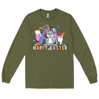 Army Green Easter Easter Dental Long Sleeve Tee - LillyAllenDesigns