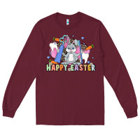 Burgundy Easter Easter Dental Long Sleeve Tee - LillyAllenDesigns