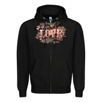 Black Love America 4th of july Zipper Hoodie - HowdyJamesFarm