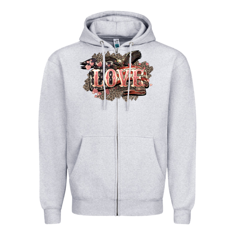 Love America 4th Of July Zipper Hoodie by HowdyJamesFarm | Teevron