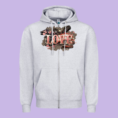 Love America 4th Of July Zipper Hoodie Designed By Howdyjamesfarm