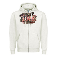 Oatmeal Heather Love America 4th of july Zipper Hoodie - HowdyJamesFarm