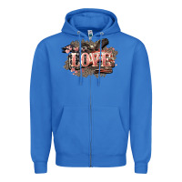 True Royal Love America 4th of july Zipper Hoodie - HowdyJamesFarm