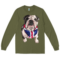 Army Green English Dog Long Sleeve Tee - RanaPortraitStore