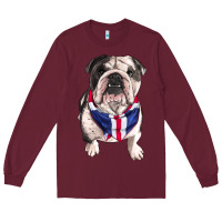 Burgundy English Dog Long Sleeve Tee - RanaPortraitStore