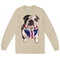 Mushroom English Dog Long Sleeve Tee - RanaPortraitStore