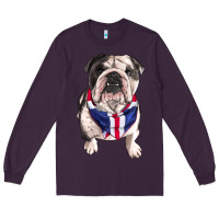Plum English Dog Long Sleeve Tee - RanaPortraitStore
