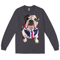 Smoke English Dog Long Sleeve Tee - RanaPortraitStore