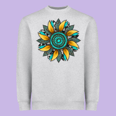 Sunflower Gemstone Leopard Heavyweight Sweatshirt Designed By Artiststas