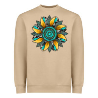 Mushroom sunflower gemstone leopard Heavyweight Sweatshirt - Artiststas
