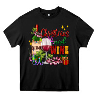 Black Christmas and wine Heavy Core Tee - AdoDesignShop