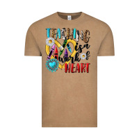 Vintage Coffee teaching is a work of heart Vintage Tee - NancyCooperArtShop
