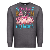 Charcoal Heather don't go bacon my heart olivia Premium Sweatshirt - OliviaCreatesArt
