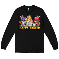 Black Happy Easter gnomies Long Sleeve Tee - LillyAllenDesigns