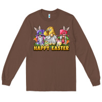 Chestnut Happy Easter gnomies Long Sleeve Tee - LillyAllenDesigns