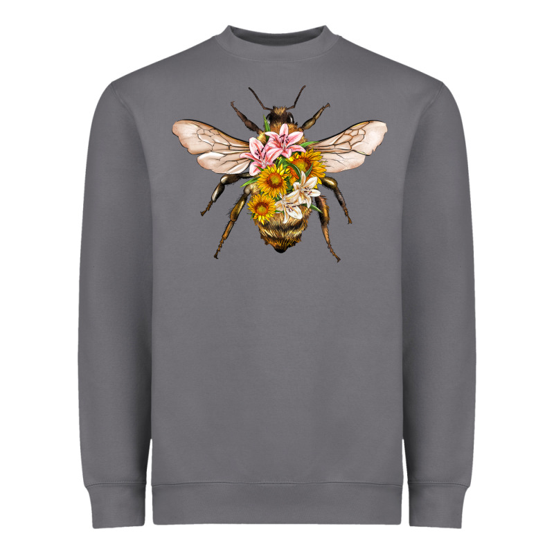 Bee With Flowers Heavyweight Sweatshirt by Artiststas | Teevron