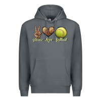 Rock peace love softball Premium Hoodie - JahusDesignShop