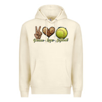 Sandshell peace love softball Premium Hoodie - JahusDesignShop