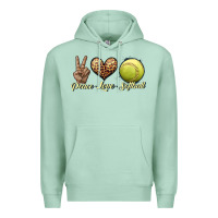 Seafoam peace love softball Premium Hoodie - JahusDesignShop