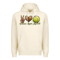 Tofu peace love softball Premium Hoodie - JahusDesignShop