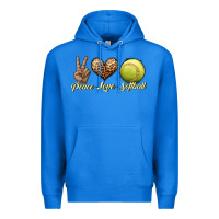 True Royal peace love softball Premium Hoodie - JahusDesignShop