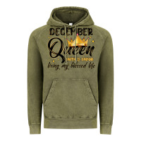 Vintage Olive december queen faith and favor living my blessed l Vintage Hoodie - MaliasSmallBusiness