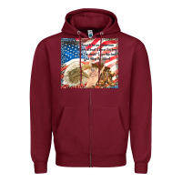 Burgundy god bless the usa Zipper Hoodie - TumblerDesignByShophia