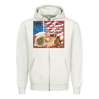 Oatmeal Heather god bless the usa Zipper Hoodie - TumblerDesignByShophia