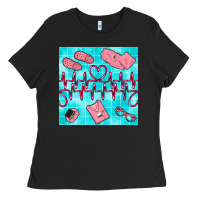 Nurse Heart Beat Seamless Pattern Ladies Tee | Teevron