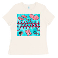 Bone nurse heart beat seamless pattern Ladies Tee - BundleAndBundleShop
