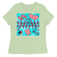 Matcha nurse heart beat seamless pattern Ladies Tee - BundleAndBundleShop