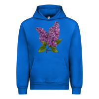 Cobalt Purple Lilac Flower Urban Hoodie - LillyAllenDesigns